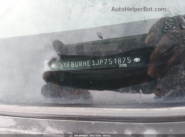 5YFBURHE1JP751875 2018 TOYOTA COROLLA Белый Вид подкапотного пространства