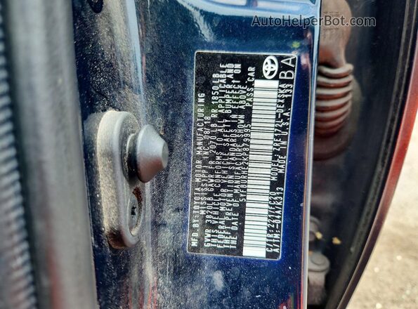 5YFBURHE2KP879995 2019 TOYOTA COROLLA Синий Вид подкапотного пространства