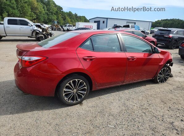 5YFBURHE4GP376427 2016 TOYOTA COROLLA Красный Задняя правая четверть