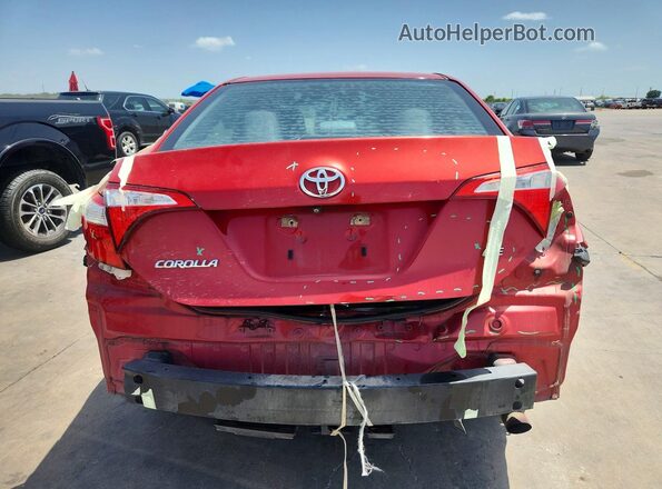 5YFBURHE4GP378341 2016 TOYOTA COROLLA Red Widok z tyłu