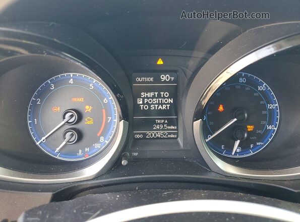 5YFBURHE4GP404923 2016 TOYOTA COROLLA Gray ხელსაწყოთა პანელის ხედი