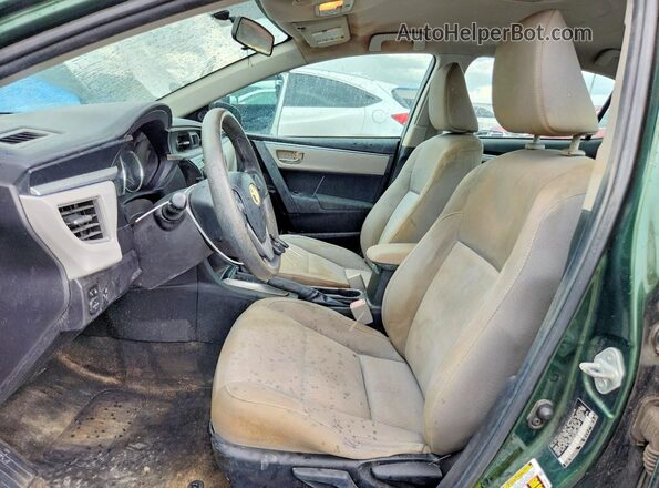 5YFBURHE4GP419566 2016 TOYOTA COROLLA Зеленый Вид салона спереди