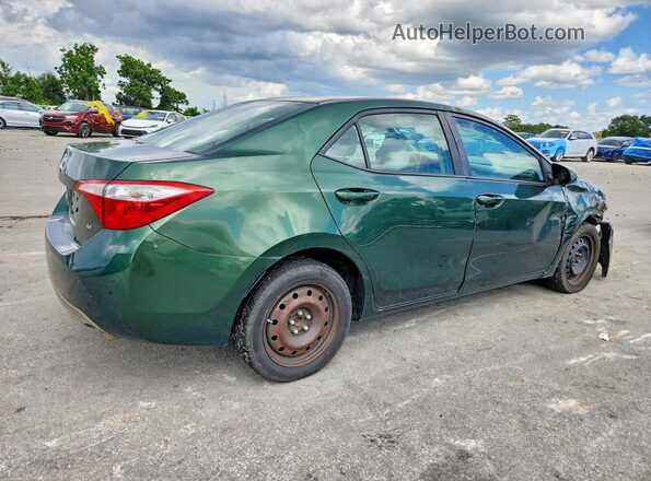 5YFBURHE4GP419566 2016 TOYOTA COROLLA Зеленый Задняя правая четверть
