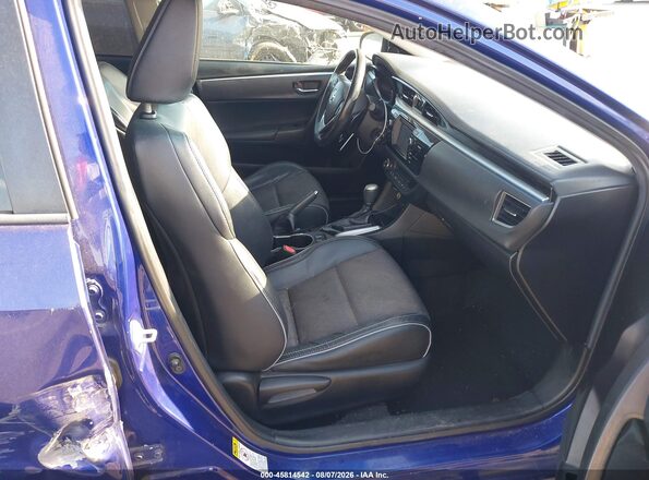 5YFBURHE4GP467245 2016 TOYOTA COROLLA Синий Вид салона спереди
