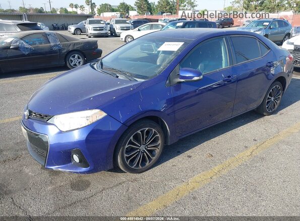 5YFBURHE4GP467245 2016 TOYOTA COROLLA Синий Передняя левая четверть