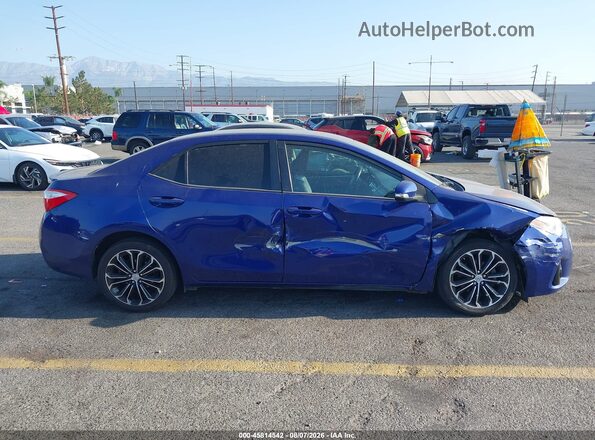 5YFBURHE4GP467245 2016 TOYOTA COROLLA Синий Вид задней части салона