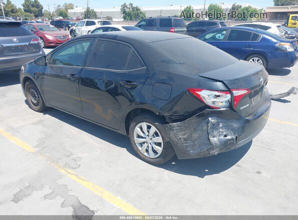 5YFBURHE4GP505301 2016 TOYOTA COROLLA Black Задня ліва чверть
