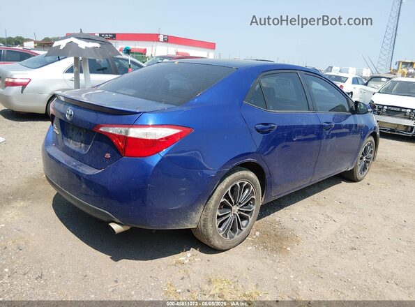 5YFBURHE4GP508988 2016 TOYOTA COROLLA Blue Задня права чверть