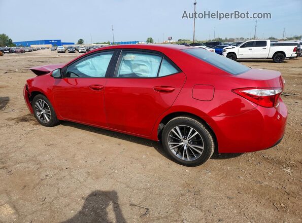 5YFBURHE4GP566812 2016 TOYOTA COROLLA Red უკანა მარცხენა