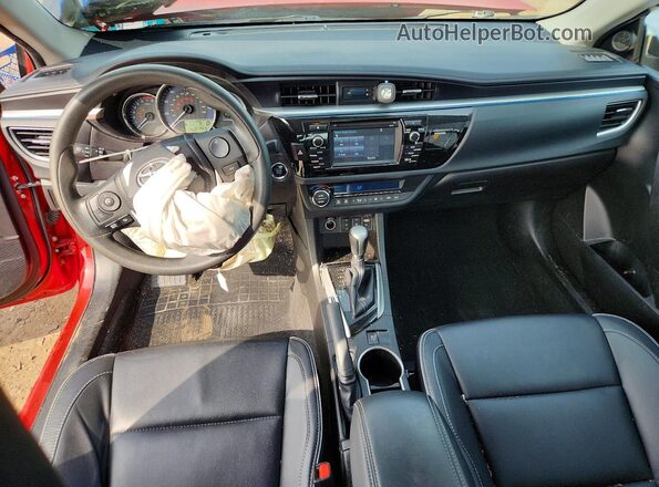 5YFBURHE4GP566812 2016 TOYOTA COROLLA Red წინა პანელის ხედი