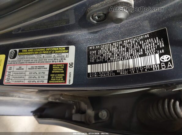 5YFBURHE4JP751465 2018 TOYOTA COROLLA Gray Engine compartment view