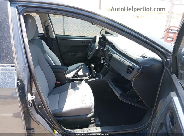 5YFBURHE5GP395634 2016 TOYOTA COROLLA Gray Вид салону спереду