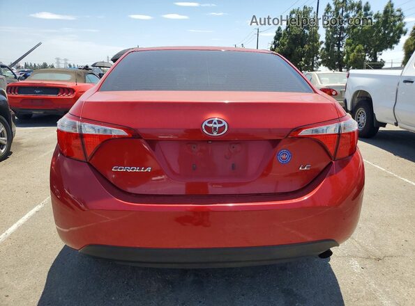 5YFBURHE5GP444069 2016 TOYOTA COROLLA Красный Вид сзади