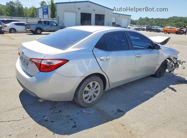 5YFBURHE5GP496592 2016 TOYOTA COROLLA Серебряный Задняя правая четверть
