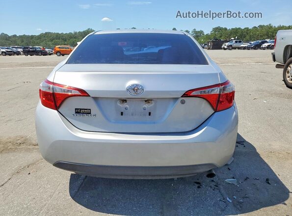 5YFBURHE5GP496592 2016 TOYOTA COROLLA Серебряный Вид сзади