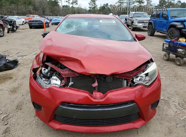 5YFBURHE8GP385230 2016 TOYOTA COROLLA Red Вид спереду