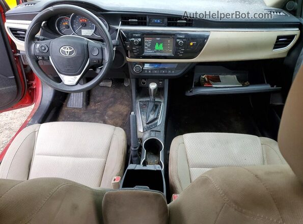 5YFBURHE8GP385230 2016 TOYOTA COROLLA Red Вид панелі приладів