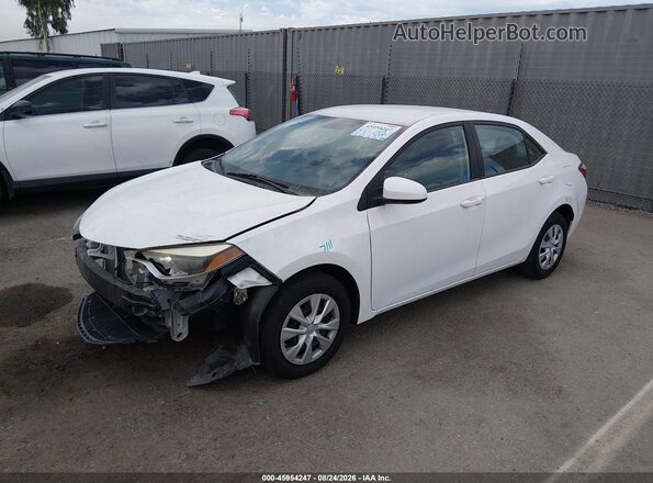 5YFBURHE9GP526001 2016 TOYOTA COROLLA White Առջևի ձախ երեք քառորդ տեսարան