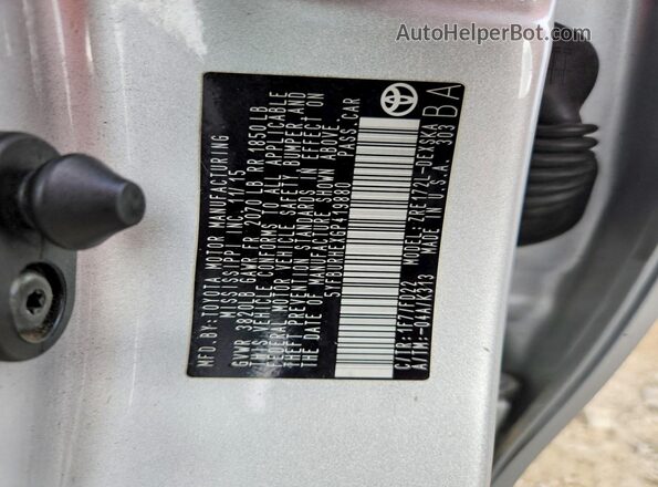 5YFBURHEXGP419880 2016 TOYOTA COROLLA Silver Widok komory silnika