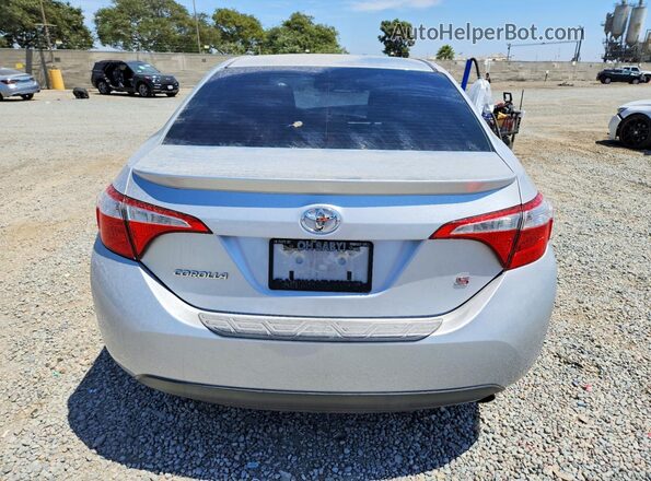 5YFBURHEXGP453480 2016 TOYOTA COROLLA Silver Вид ззаду