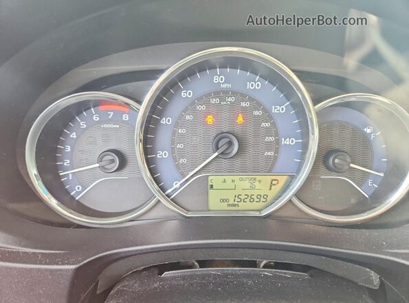 5YFBURHEXGP460574 2016 TOYOTA COROLLA Black ხელსაწყოთა პანელის ხედი