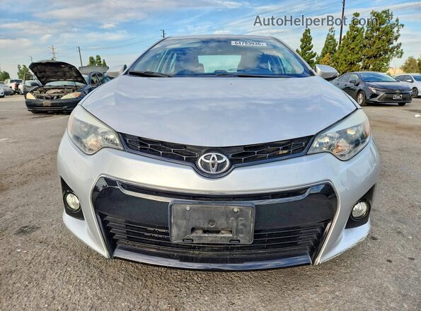 5YFBURHEXGP463460 2016 TOYOTA COROLLA Silver Front view