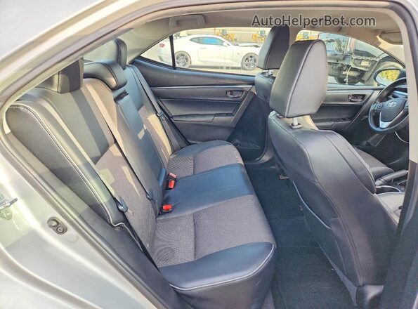 5YFBURHEXGP463460 2016 TOYOTA COROLLA Silver Rear seats view