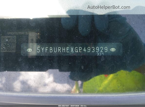 5YFBURHEXGP493929 2016 TOYOTA COROLLA Blue 