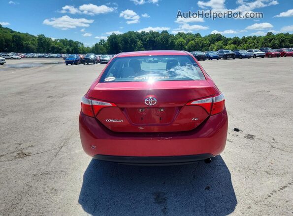 5YFBURHEXGP549058 2016 TOYOTA COROLLA Burgundy Вид ззаду