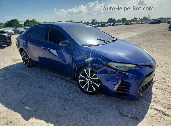 5YFBURHEXHP720232 2017 TOYOTA COROLLA Синий Передняя правая четверть
