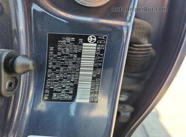 5YFBURHEXKP870090 2019 TOYOTA COROLLA Gray VIN კოდის სტიკერის ხედი