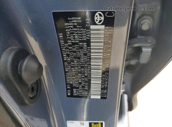 5YFDPRAE3LP118744 2020 TOYOTA COROLLA Blue Vista del compartimento del motor