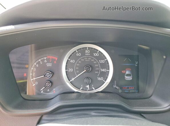 5YFEPMAE0NP290238 2022 TOYOTA COROLLA Серебряный Вид щитка приборов