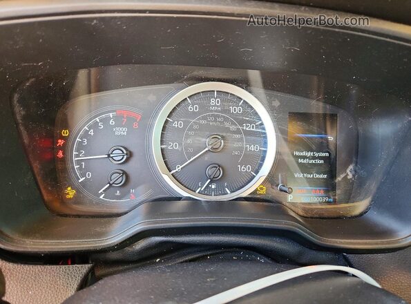 5YFEPMAE2NP325460 2022 TOYOTA COROLLA Silver Вид щитка приладів