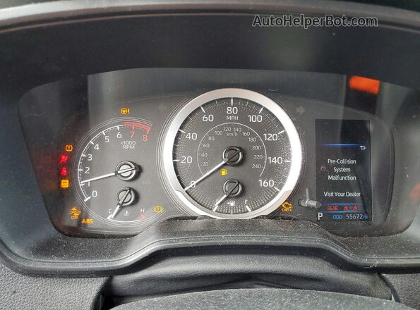 5YFEPMAE2NP337608 2022 TOYOTA COROLLA Blue Instrument cluster view