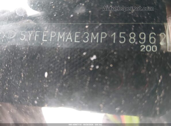 5YFEPMAE3MP158962 2021 TOYOTA COROLLA Blue 