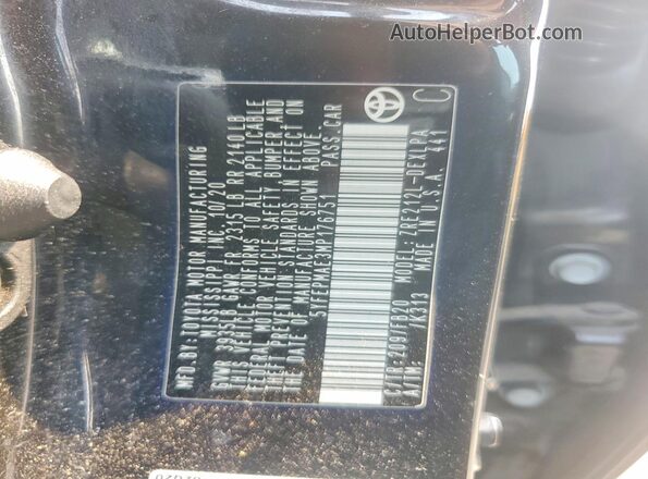 5YFEPMAE3MP176751 2021 TOYOTA COROLLA Черный Вид подкапотного пространства
