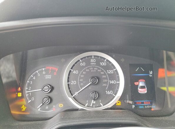 5YFEPMAE3NP272915 2022 TOYOTA COROLLA Silver Вид щитка приладів