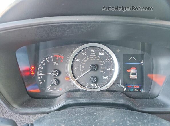 5YFEPMAE3NP392018 2022 TOYOTA COROLLA Gray Vista del cuadro de instrumentos