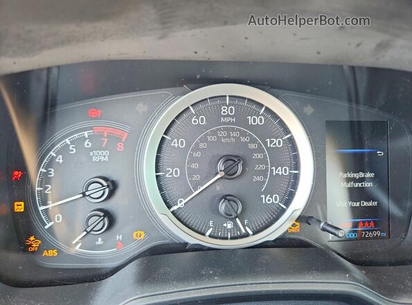5YFEPMAE4NP338663 2022 TOYOTA COROLLA White Widok zestawu wskaźników