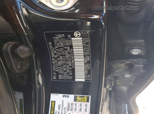 5YFEPMAE4NP357794 2022 TOYOTA COROLLA Black VIN sticker view