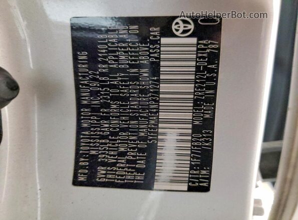5YFEPMAE4NP371274 2022 TOYOTA COROLLA Silver Вид підкапотного простору