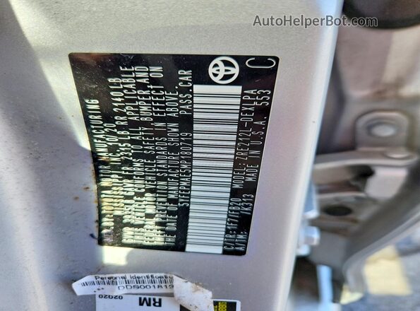 5YFEPMAE5MP180719 2021 TOYOTA COROLLA Silver Engine compartment view