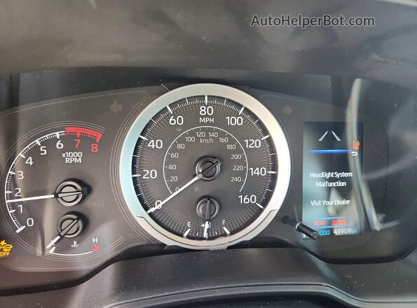 5YFEPMAE8NP354204 2022 TOYOTA COROLLA Black Vista del cuadro de instrumentos