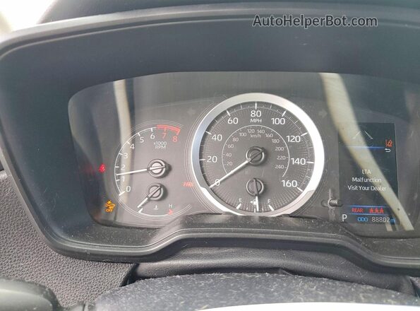 5YFEPMAE8NP355787 2022 TOYOTA COROLLA Black ხელსაწყოთა პანელის ხედი
