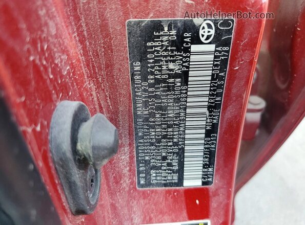 5YFEPMAE9MP186846 2021 TOYOTA COROLLA Red Widok komory silnika