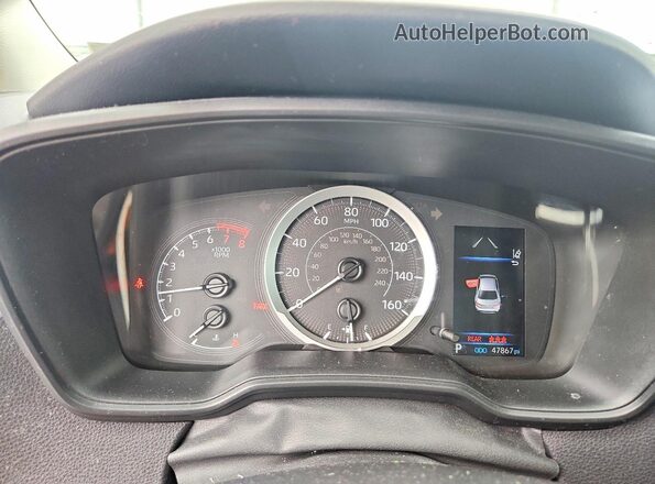 5YFEPMAE9NP325004 2022 TOYOTA COROLLA Silver Vista del cuadro de instrumentos