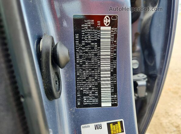 5YFEPMAE9NP329974 2022 TOYOTA COROLLA Blue Engine compartment view