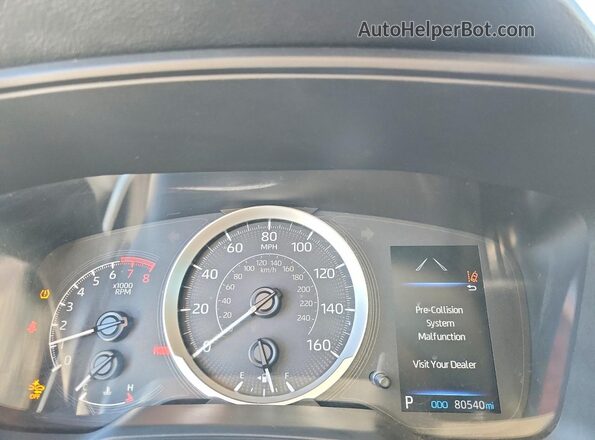 5YFEPMAEXMP208210 2021 TOYOTA COROLLA White ხელსაწყოთა პანელის ხედი