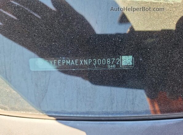 5YFEPMAEXNP300872 2022 TOYOTA COROLLA Blue Շարժիչի բաժամունքի տեսք